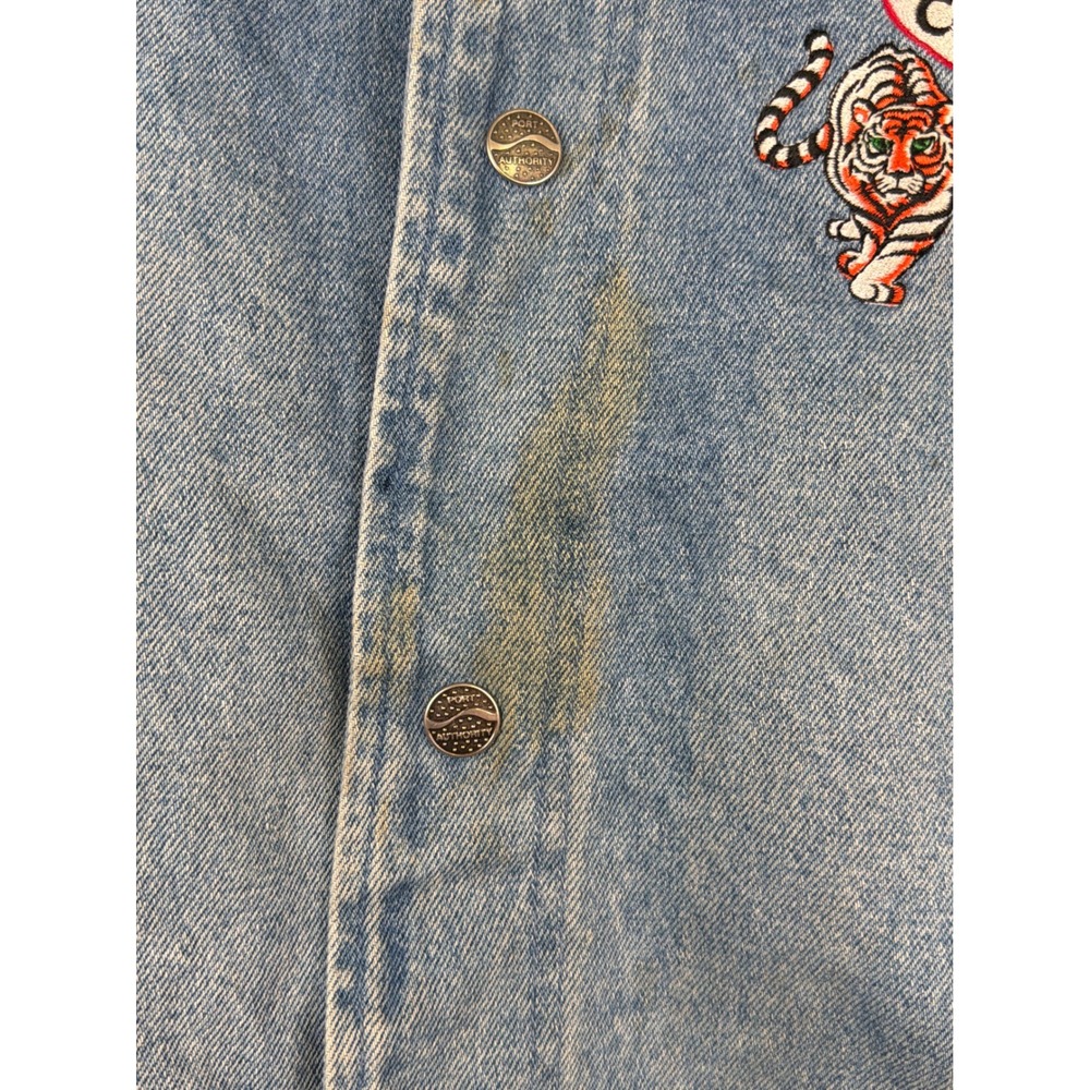 VTG 1998 Port Authority La Choy Year of the Tiger Denim Jacket Size XL Snap READ - Picture 3 of 8